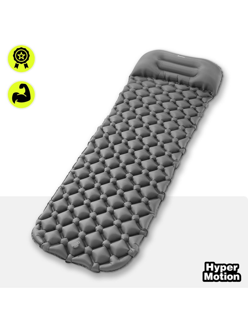 Colchón hinchable campmat hypermotion ultraligero con almohada integrada para camping y trekking Negro - Kiabi