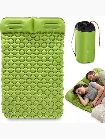 Colchón hinchable doble campmat 2 - ultraligero con almohadas integradas para camping y trekking