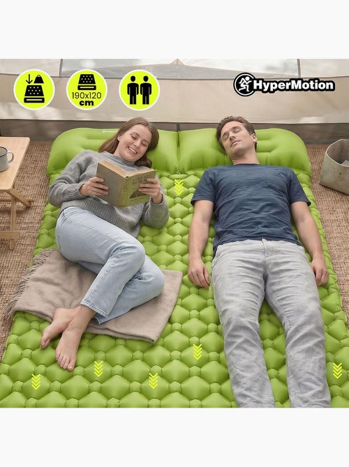 Colchón hinchable doble campmat 2 - ultraligero con almohadas integradas para camping y trekking - Kiabi