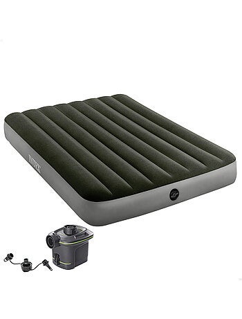 Colchón hinchable doble con hinchador prestige downy con fiber-tech intex
