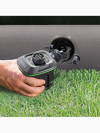 Colchón hinchable doble con hinchador prestige downy con fiber-tech intex