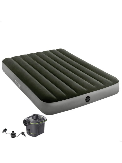 Colchón hinchable doble con hinchador prestige downy con fiber-tech intex - Kiabi