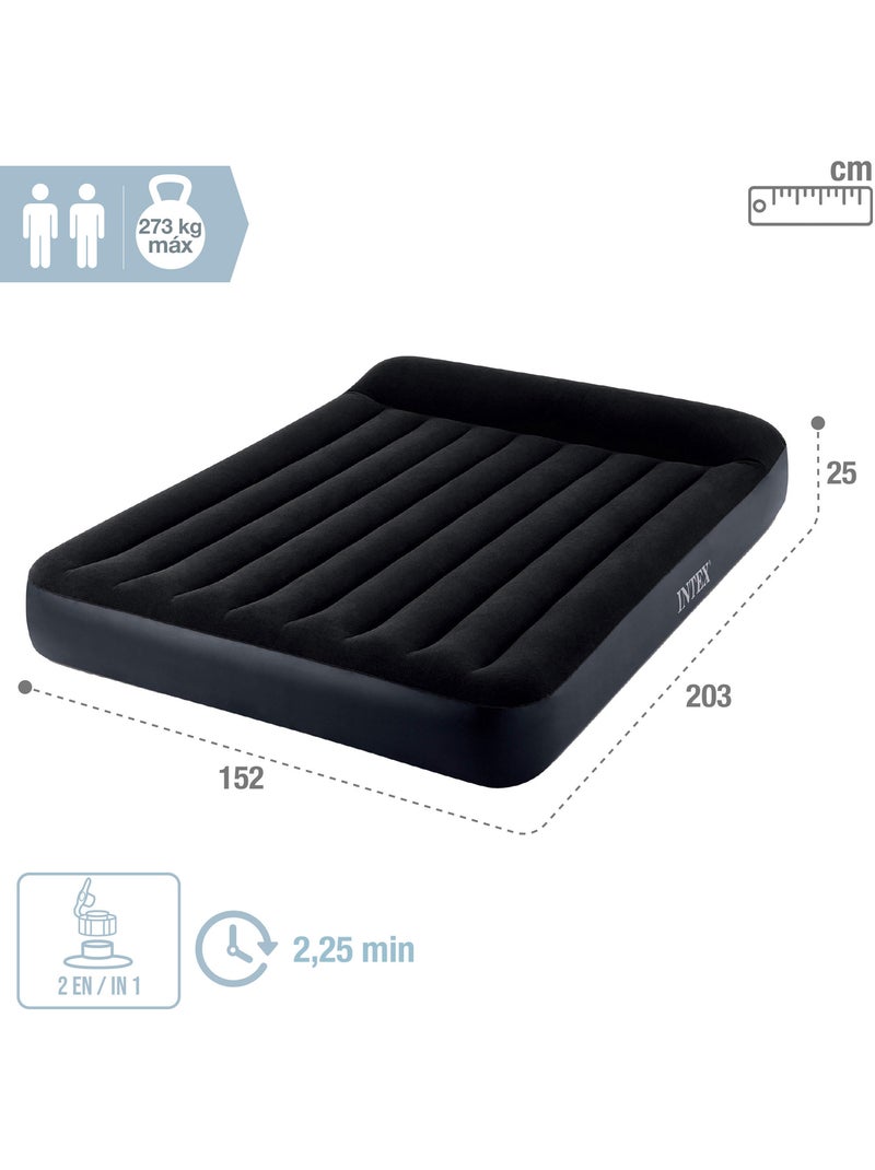 Colchón hinchable doble pillow rest con hinchador intex Negro - Kiabi