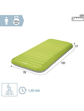 Colchón hinchable individual tpu camping mat c/hinchador incluido intex