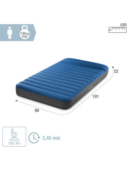 Colchón hinchable individual tpu camping matress c/hinchador incluido intex - Kiabi