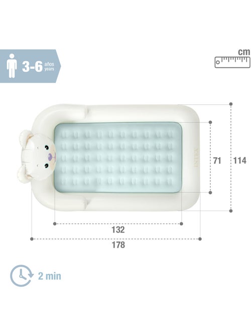 Colchón hinchable infantil osito 114x178 cm intex - Kiabi
