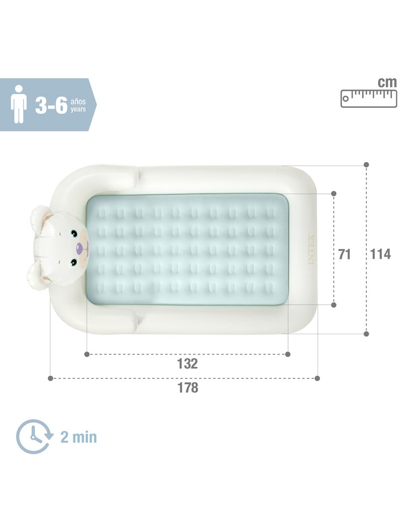Colchón hinchable infantil osito 114x178 cm intex Beige - Kiabi