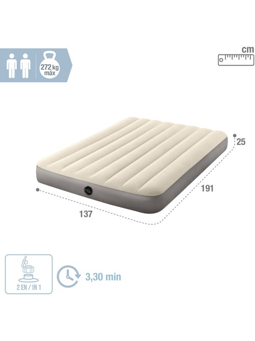 Colchón hinchable intex - 137x191x25 cm - Kiabi