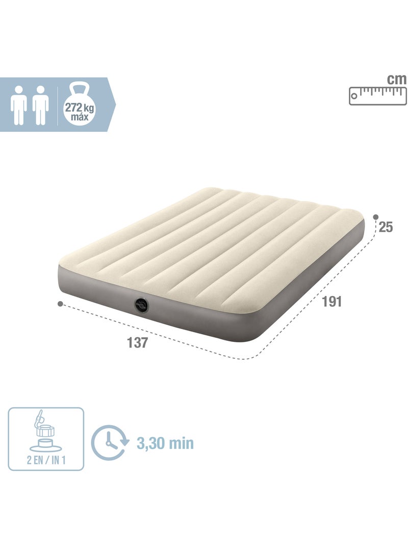 Colchón hinchable intex - 137x191x25 cm Beige - Kiabi