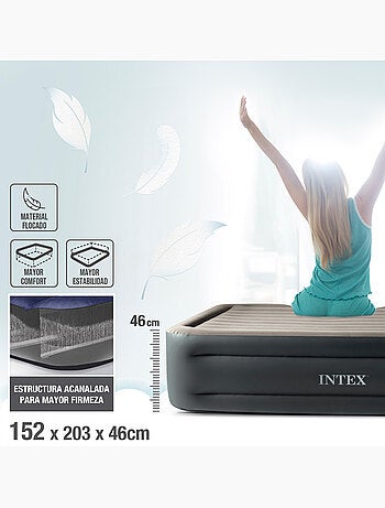 Colchón hinchable intex doble talla l dura-beam essential rest