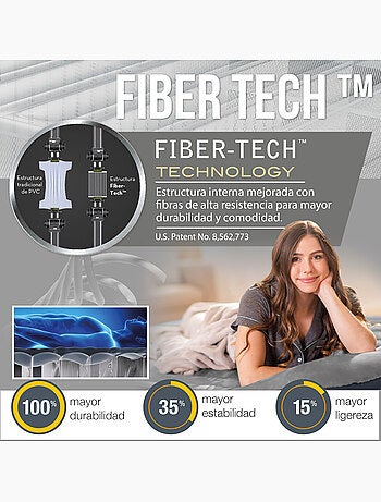 Colchón hinchable intex doble talla l dura-beam essential rest