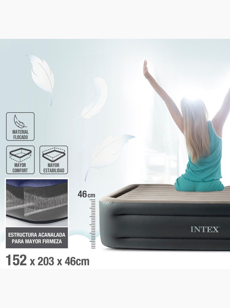 Colchón hinchable intex doble talla l dura-beam essential rest Gris - Kiabi