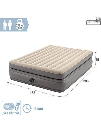 Colchón hinchable intex doble talla l dura-beam prime comfort elevated