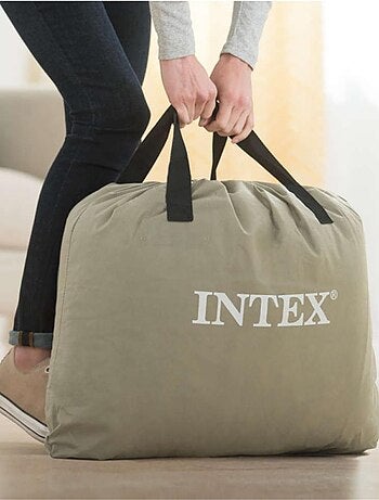 Colchón hinchable intex doble talla m dura-beam plus pillow rest raised