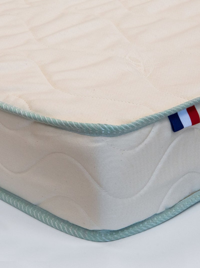 Colchón para bebé, lado verano / lado invierno en algodón orgánico, soporte firme Blanco - Kiabi