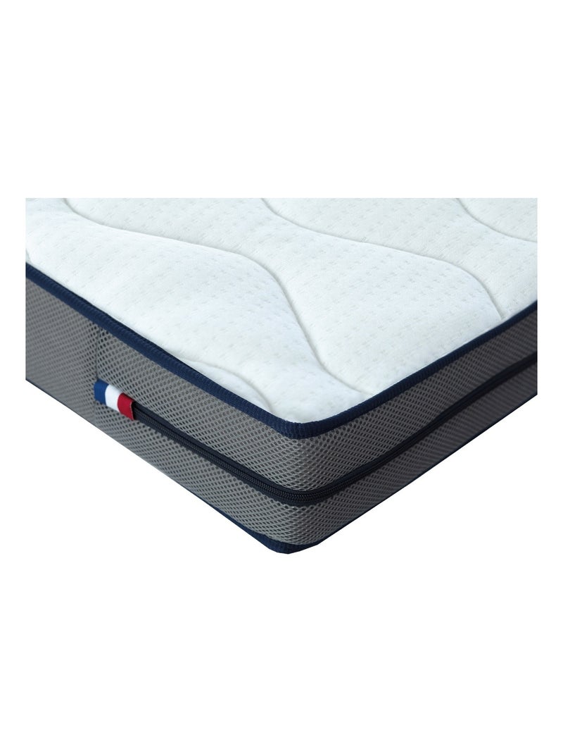 Colchón para bebé, lado verano/lado invierno, con relleno de lana y funda firme y desenfundable Blanco - Kiabi