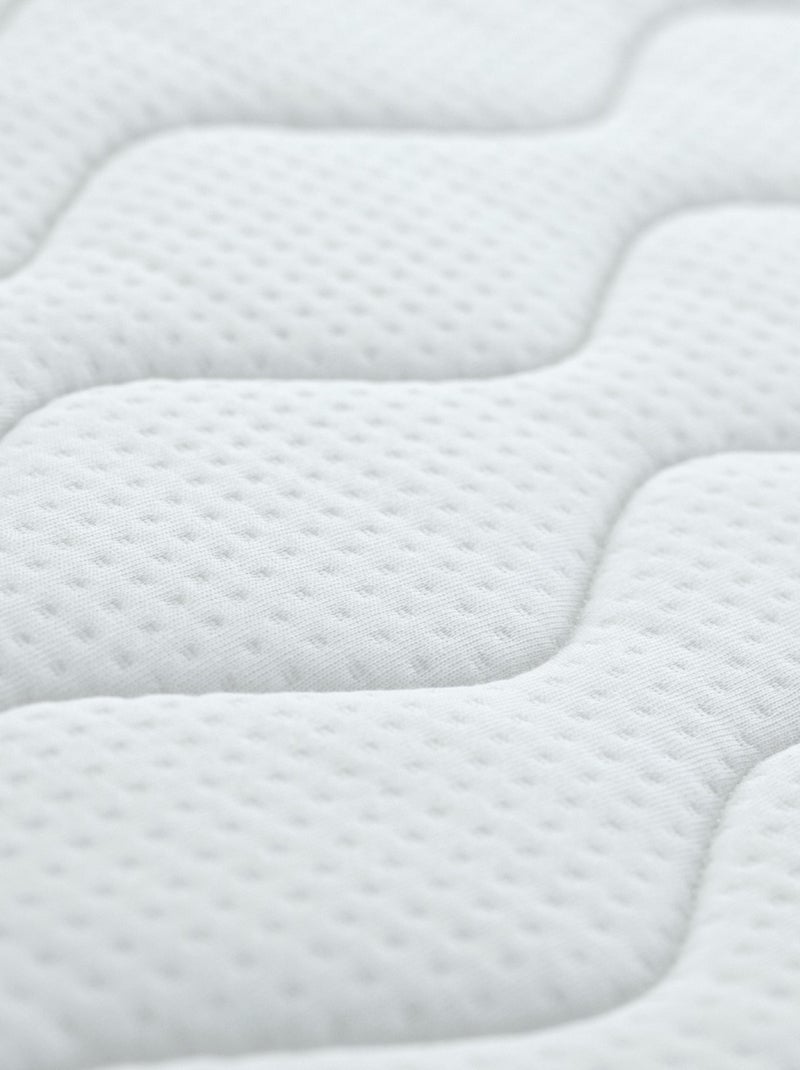 Colchón para bebé, lado verano/lado invierno, con relleno de lana y funda firme y desenfundable Blanco - Kiabi