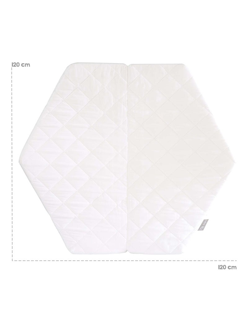 Colchón para parque infantil hexagonal - Funda acolchada y extraíble 'Roba' Blanco - Kiabi