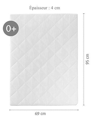 Colchón para parque infantil rectangular - Funda acolchada y extraíble 'Roba'