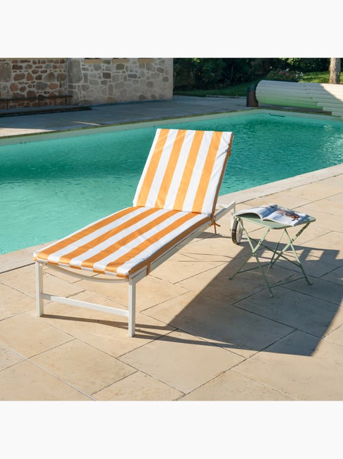 Colchoneta de tumbona de rayas impermeable y desenfundable ARCACHON - Kiabi