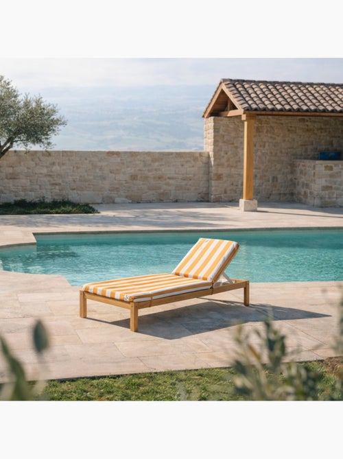 Colchoneta de tumbona de rayas impermeable y desenfundable ARCACHON - Kiabi