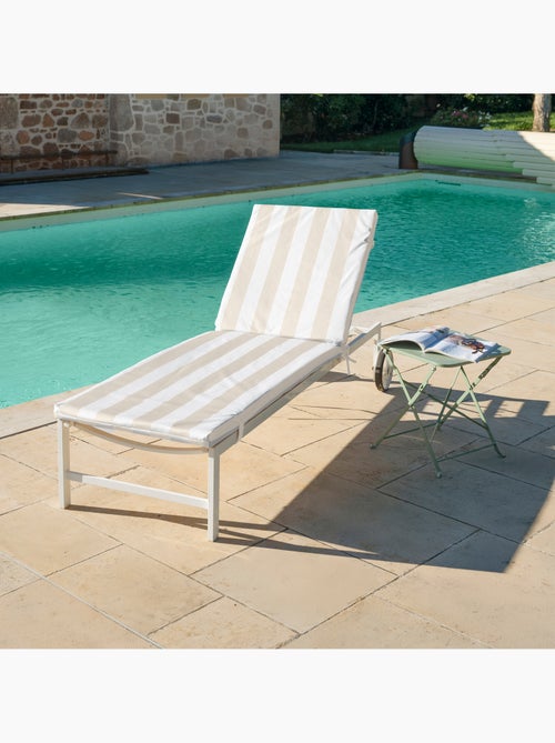 Colchoneta de tumbona de rayas impermeable y desenfundable ARCACHON - Kiabi
