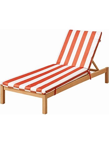 Colchoneta de tumbona de rayas impermeable y desenfundable ARCACHON