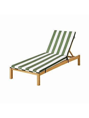 Colchoneta de tumbona de rayas impermeable y desenfundable ARCACHON