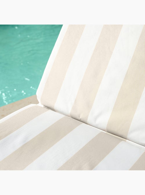 Colchoneta de tumbona de rayas impermeable y desenfundable ARCACHON - Kiabi