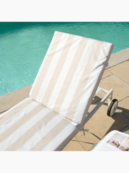Colchoneta de tumbona de rayas impermeable y desenfundable ARCACHON - Kiabi
