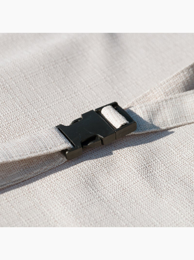 Colchoneta de tumbona, tapizada en tejido de olefina para exteriores Beige concha - Kiabi