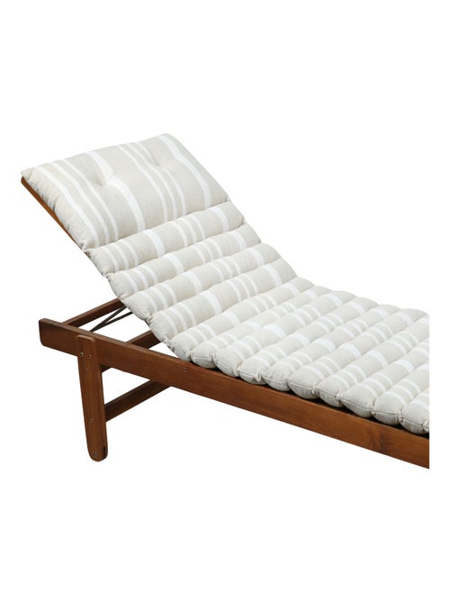 Colchoneta para tumbona de exterior a rayas - Kiabi