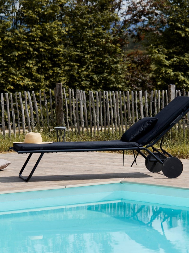 Colchoneta tumbona exterior impermeable MINORQUE Negro - Kiabi