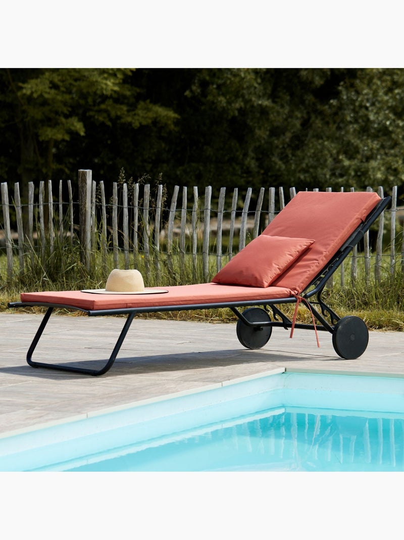 Colchoneta tumbona exterior impermeable MINORQUE Terracota - Kiabi