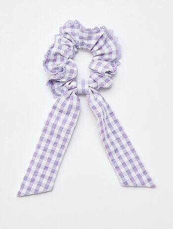 Coletero de cuadros vichy con lazo largo