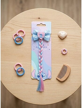 Coletero trenza con figura stitch disney