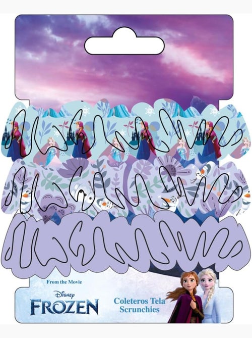 Coleteros cabello niño La Reina de las Nieves Elsa & Anna : lote de 3 - Kiabi