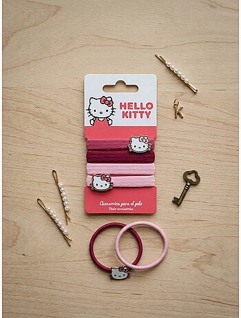 Coleteros x4 elásticos suaves para el pelo hello kitty