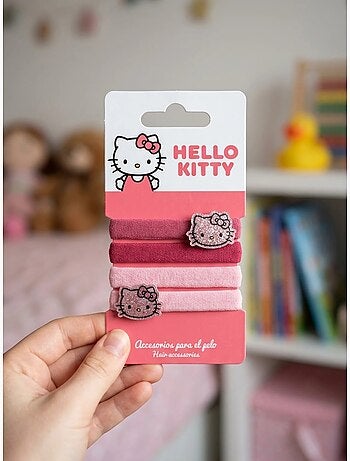 Coleteros x4 elásticos suaves para el pelo hello kitty