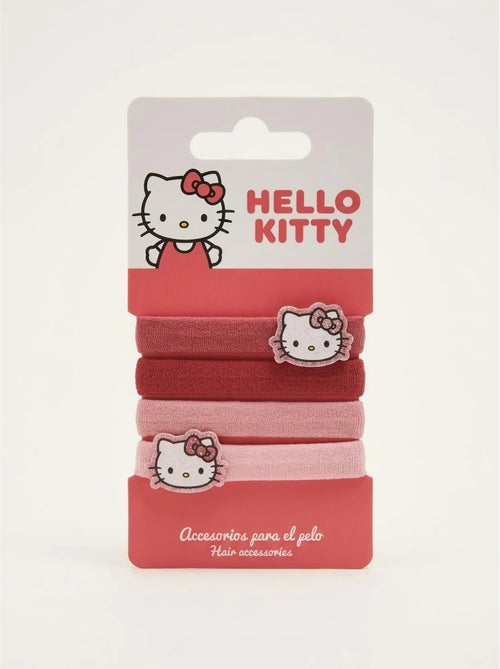 Coleteros x4 elásticos suaves para el pelo hello kitty - Kiabi