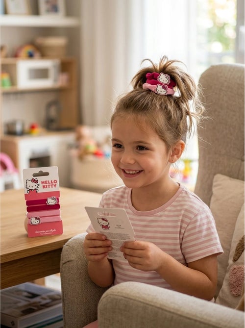 Coleteros x4 elásticos suaves para el pelo hello kitty - Kiabi