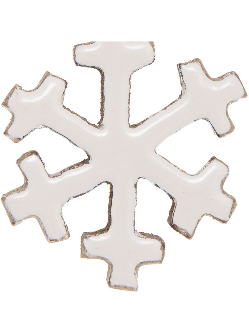 Colgante de copo de nieve de resina Blanco - Kiabi