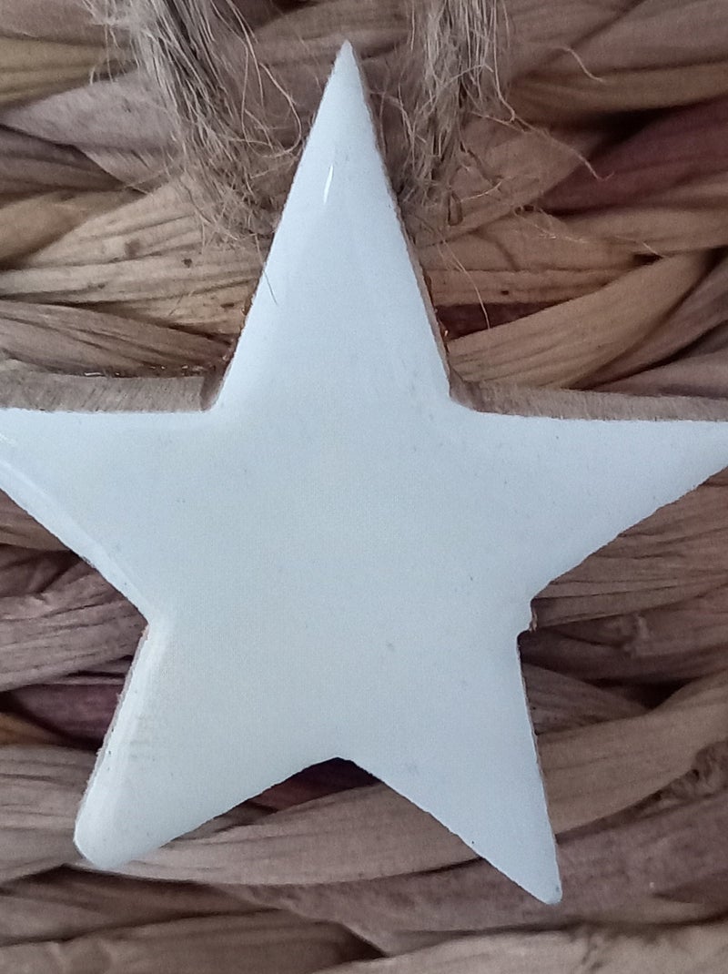 Colgante de estrella de resina Blanco - Kiabi