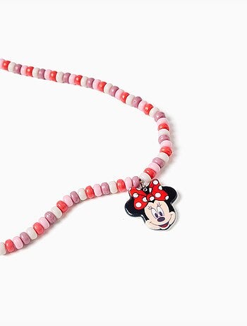 Collar con cuentas y colgante Minnie