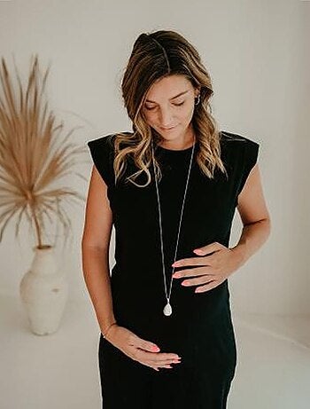 Collar de bola de embarazo, gota con efecto cepillado - Bola