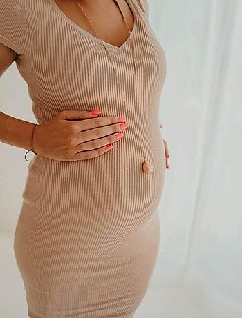 Collar de bola de embarazo, gota con efecto cepillado - Bola