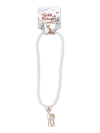 Collar de cuentas con cervatillo del bosque | Great Pretenders