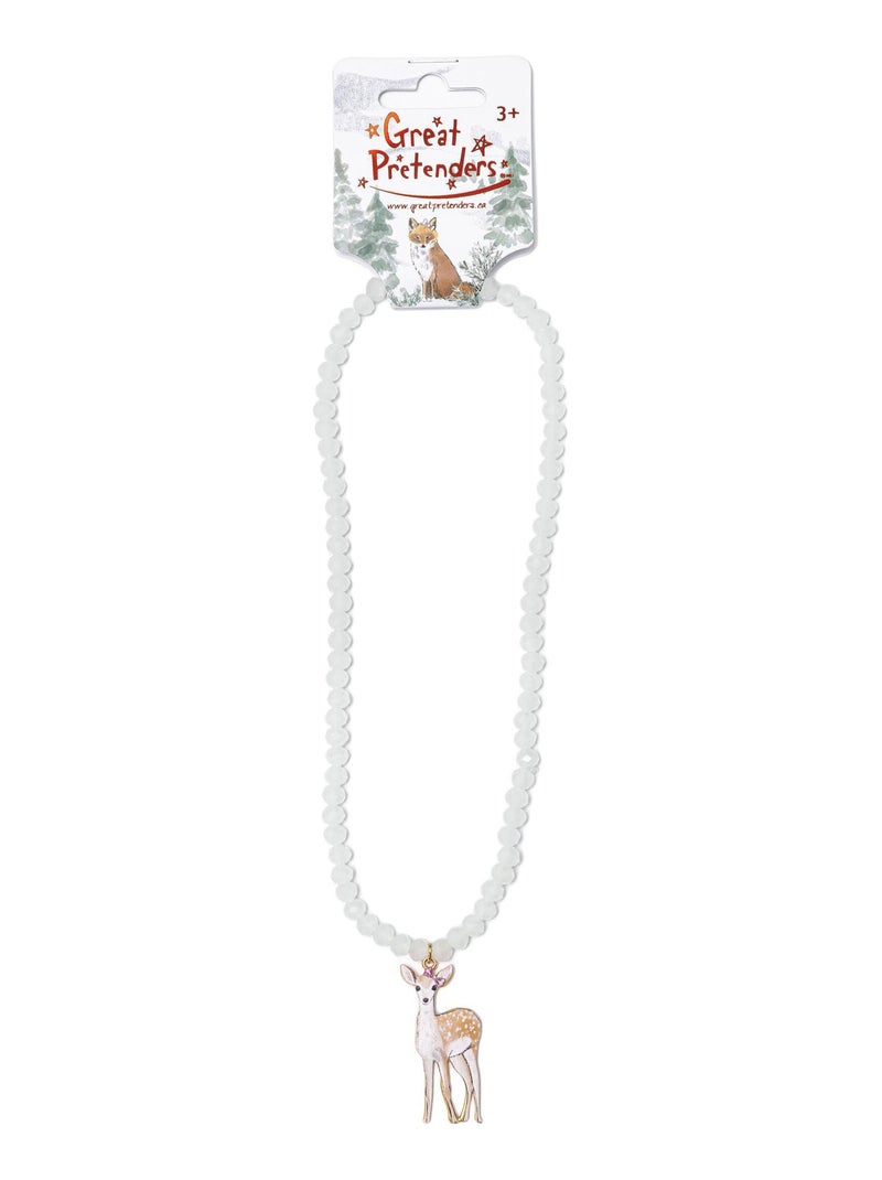 Collar de cuentas con cervatillo del bosque | Great Pretenders Blanco - Kiabi