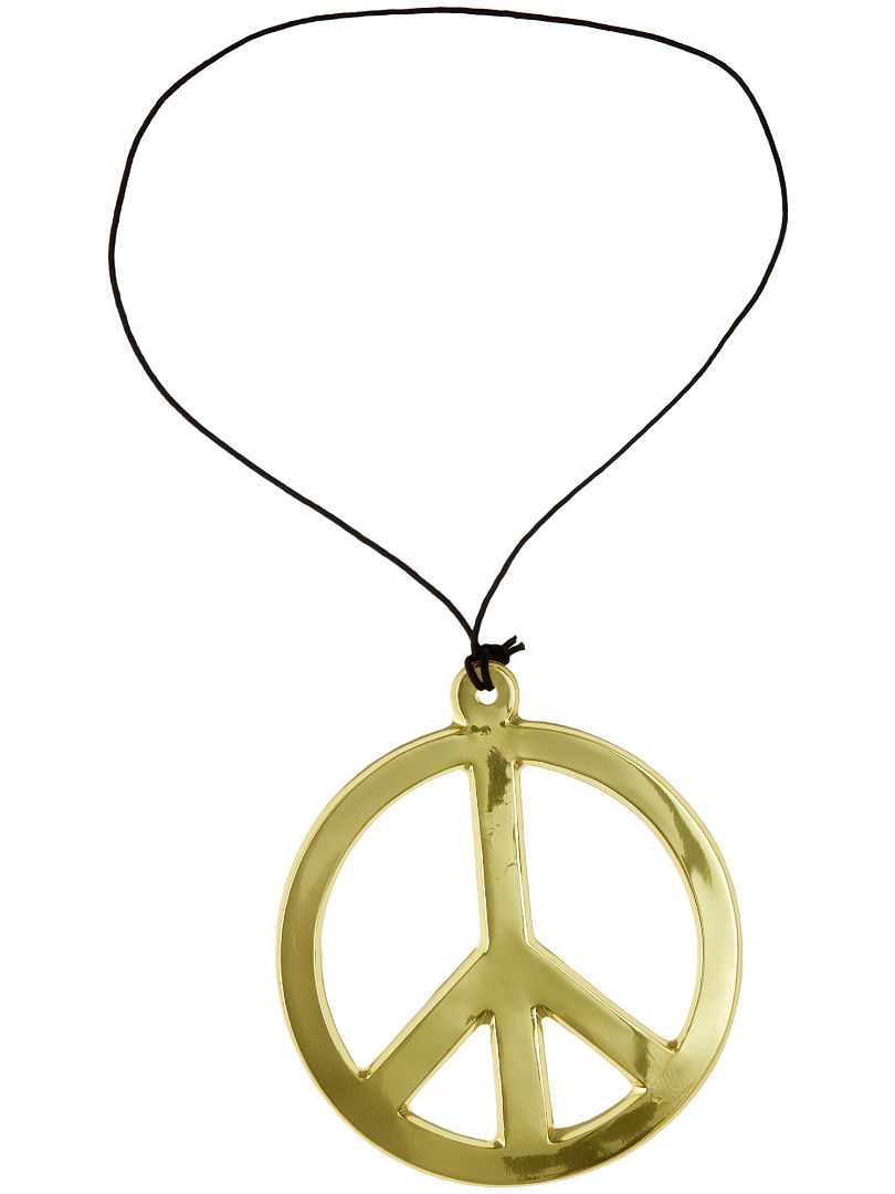 Collar hippie 'peace and love' dorado - Kiabi