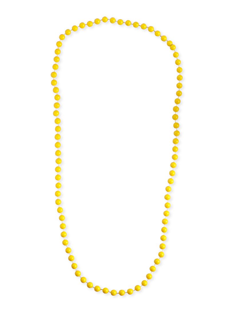 Collar largo de perlas amarillo - Kiabi